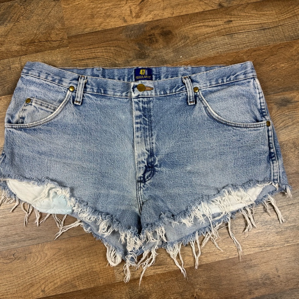 Vintage Wrangler Distressed Handmade Denim Shorts